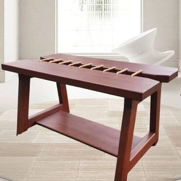 Table legs: Drveni stocic/sto sa policom – ručni rad - Materijal: puno drvo at lalafo.rs — 2 Table legs: Drveni stocic/sto sa policom – ručni rad - Materijal: puno drvo — 2