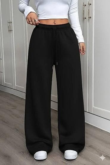 Ženske široke trenerke sa visokim strukom Vel od S do 4XL - Kroj na lalafo.rs — 2 Ženske široke trenerke sa visokim strukom Vel od S do 4XL - Kroj — 2