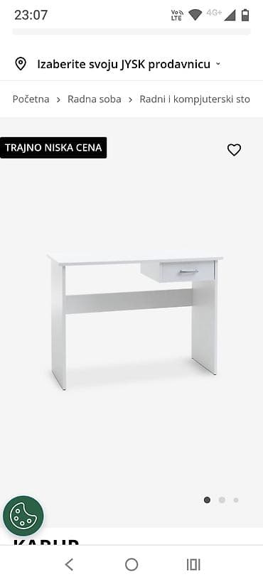 Radni sto JYSK KARUP – beli - Dimenzije: 100 x 40 x 75 cm (dužina x na lalafo.rs Radni sto JYSK KARUP – beli - Dimenzije: 100 x 40 x 75 cm (dužina x