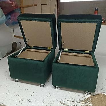 Tapacirane kutije-taburee sa prostorom za odlaganje - Dva kompaktna na lalafo.rs — 2 Tapacirane kutije-taburee sa prostorom za odlaganje - Dva kompaktna — 2