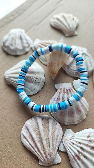 Letnji set narukvica sa motivima mora - Rukotvorine od heishi perlica na lalafo.rs — 3 Letnji set narukvica sa motivima mora - Rukotvorine od heishi perlica — 3