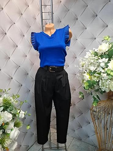 pantalone gina benotti: Ženska letnja majica bez rukava sa volančićima i pantalone - Model na lalafo.rs — 2 pantalone gina benotti: Ženska letnja majica bez rukava sa volančićima i pantalone - Model — 2