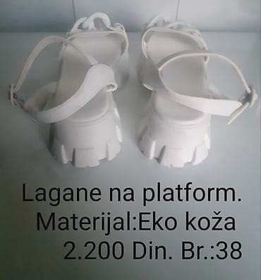 Bele i Crne ženske sandale na platformu - Model: otvorene sandale sa at lalafo.rs — 7 Bele i Crne ženske sandale na platformu - Model: otvorene sandale sa — 7