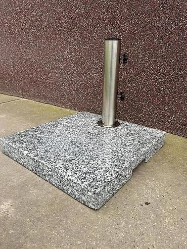 Težak granitni postolje za suncobran sa inox nosačem - Materijal na lalafo.rs Težak granitni postolje za suncobran sa inox nosačem - Materijal