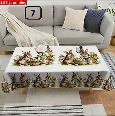 Uskršnji stolnjak sa motivom zečeva – model 7 - Dekorativni stolnjak na lalafo.rs — 1 Uskršnji stolnjak sa motivom zečeva – model 7 - Dekorativni stolnjak — 1