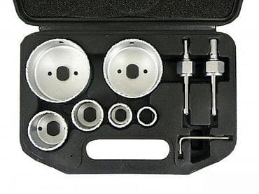 Ureznice: Set krunastih testera za keramičke pločice – 9 delova u koferu - na lalafo.rs — 2 Ureznice: Set krunastih testera za keramičke pločice – 9 delova u koferu - — 2