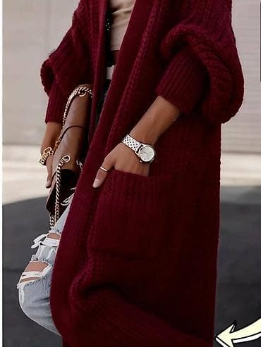 Dugački pleteni kardigan bez kopčanja - Model: oversize kroj sa at lalafo.rs — 3 Dugački pleteni kardigan bez kopčanja - Model: oversize kroj sa — 3