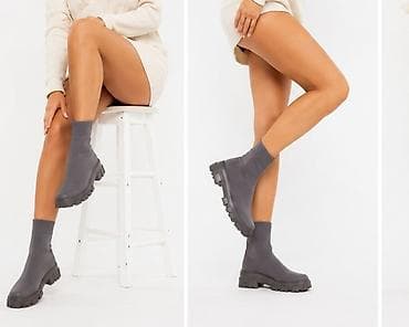 Ženske čizmice – čarapa model, siva - Dizajn: “sock boots” – na lalafo.rs Ženske čizmice – čarapa model, siva - Dizajn: “sock boots” –