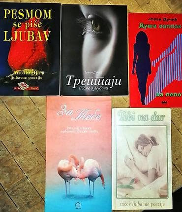 Komplet od 5 knjiga ljubavne poezije – izbor najlepših srpskih i na lalafo.rs Komplet od 5 knjiga ljubavne poezije – izbor najlepših srpskih i