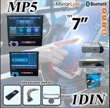 MP5 auto multimedija 1DIN sa 7" TFT ekranom i MirrorLink funkcijom - na lalafo.rs MP5 auto multimedija 1DIN sa 7" TFT ekranom i MirrorLink funkcijom -