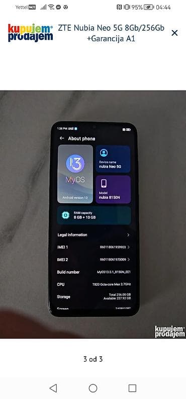 ZTE Nubia Neo, 256 GB, Dual SIM na lalafo.rs ZTE Nubia Neo, 256 GB, Dual SIM