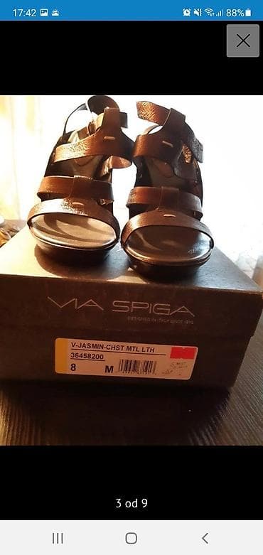 Via Spiga sandale, kozne, braon, broj 38, visina potpetice 12cm na lalafo.rs — 7 Via Spiga sandale, kozne, braon, broj 38, visina potpetice 12cm — 7