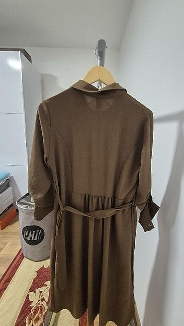 Haljina košulja “Italian Style” – braon - Model: košulja-haljina sa na lalafo.rs — 2 Haljina košulja “Italian Style” – braon - Model: košulja-haljina sa — 2