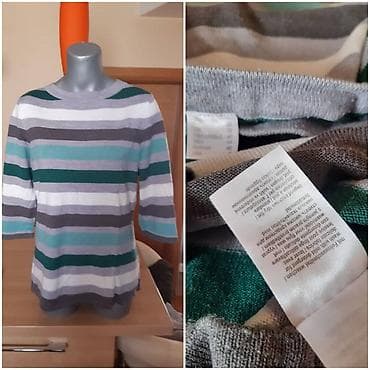 Ženska prugasta majica sa 3/4 rukavima. - Veličina: 38 (GB 12, FR 40 na lalafo.rs — 3 Ženska prugasta majica sa 3/4 rukavima. - Veličina: 38 (GB 12, FR 40 — 3