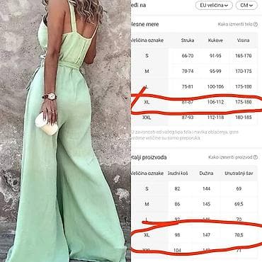 Ženski letnji kombinezon – mint zelena boja - Model: široke nogavice na lalafo.rs — 2 Ženski letnji kombinezon – mint zelena boja - Model: široke nogavice — 2