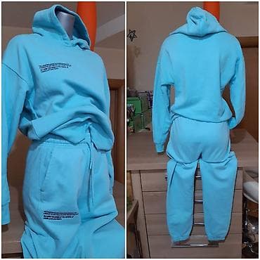 kom sa etiketom: Duks i donji deo trenerke AMISU, tirkizno/plava boja. - Gornji deo at lalafo.rs — 2 kom sa etiketom: Duks i donji deo trenerke AMISU, tirkizno/plava boja. - Gornji deo — 2