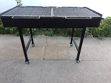 Roštilj na ćumur od čelika sa rešetkom i nogarama - Pravougaoni na lalafo.rs — 10 Roštilj na ćumur od čelika sa rešetkom i nogarama - Pravougaoni — 10