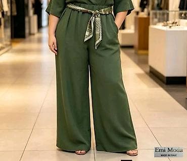 Women's Clothing: Ženske široke pantalone sa marama-pojasom - Kroj: široke nogavice at lalafo.rs — 2 Women's Clothing: Ženske široke pantalone sa marama-pojasom - Kroj: široke nogavice — 2