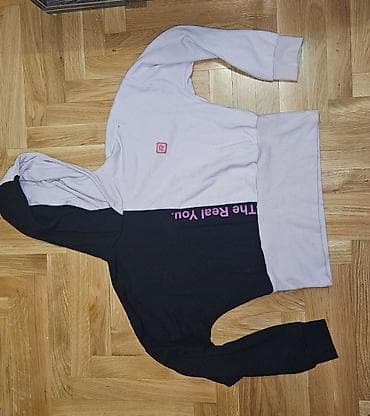 Women's Sweatshirts: Rang duks u veličini M. Kraći model, kombinacija bledo roze sa crnim at lalafo.rs — 1 Women's Sweatshirts: Rang duks u veličini M. Kraći model, kombinacija bledo roze sa crnim — 1
