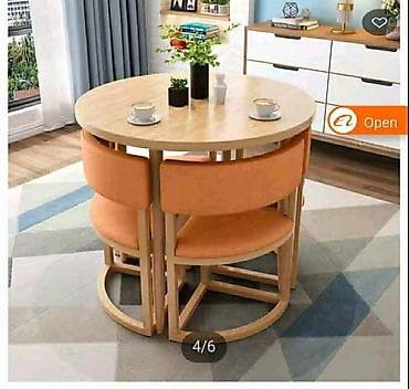 Komplet okruglog stola sa 4 stolice – kompaktan set za trpezariju ili na lalafo.rs — 5 Komplet okruglog stola sa 4 stolice – kompaktan set za trpezariju ili — 5