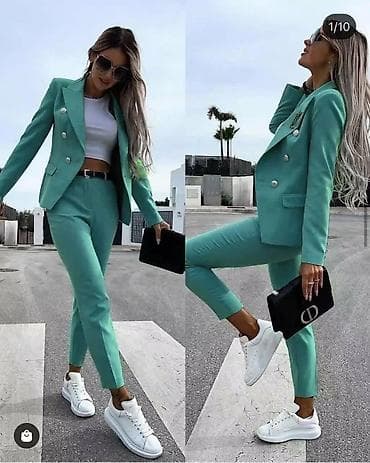 Ženski komplet – sako i pantalone - Moderan dvodelni komplet sa na lalafo.rs — 4 Ženski komplet – sako i pantalone - Moderan dvodelni komplet sa — 4