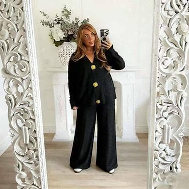 Elegantni ženski komplet – kardigan i pantalone sa širokim nogavicama na lalafo.rs — 3 Elegantni ženski komplet – kardigan i pantalone sa širokim nogavicama — 3