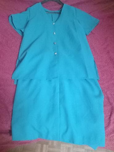 Damski komplet – bluza i suknja, tirkizno/plava boja. - Bluza sa na lalafo.rs — 2 Damski komplet – bluza i suknja, tirkizno/plava boja. - Bluza sa — 2