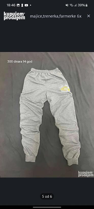 Sive sportske donje trenerke za dečake, uzrast oko 14 godina. Klasičan na lalafo.rs Sive sportske donje trenerke za dečake, uzrast oko 14 godina. Klasičan