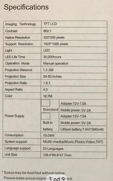 Projektor Mini projektor Led projektor Prenosivi projektor Mini na lalafo.rs — 4 Projektor Mini projektor Led projektor Prenosivi projektor Mini — 4