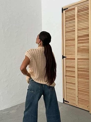 🔥Pleten prsluk bez rukava – oversized kroj - Model: debelo pletivo sa na lalafo.rs — 5 🔥Pleten prsluk bez rukava – oversized kroj - Model: debelo pletivo sa — 5