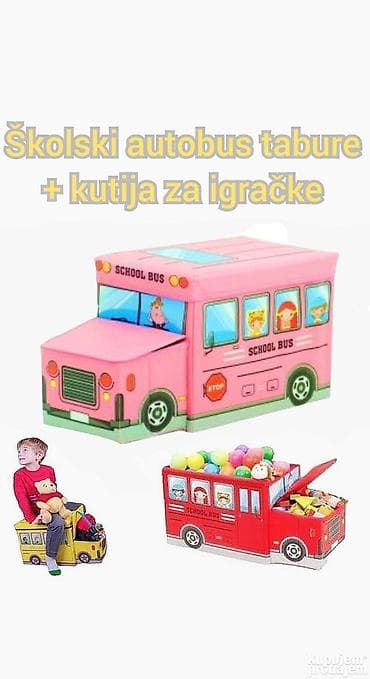 Školski autobus tabure + kutija za igračke – Roze 🚌💖 Kutija za na lalafo.rs — 4 Školski autobus tabure + kutija za igračke – Roze 🚌💖 Kutija za — 4