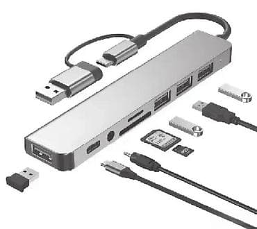 USB-C/USB 3.0 multiport hub – 6-u-1 Kompaktan aluminijumski hub koji na lalafo.rs USB-C/USB 3.0 multiport hub – 6-u-1 Kompaktan aluminijumski hub koji