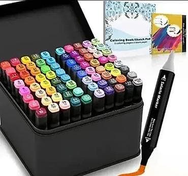 Kids' Drawing Boards: Dvostrani Touch Markeri u Torbi (120kom) Grafički markeri sa dizajnom at lalafo.rs — 1 Kids' Drawing Boards: Dvostrani Touch Markeri u Torbi (120kom) Grafički markeri sa dizajnom — 1