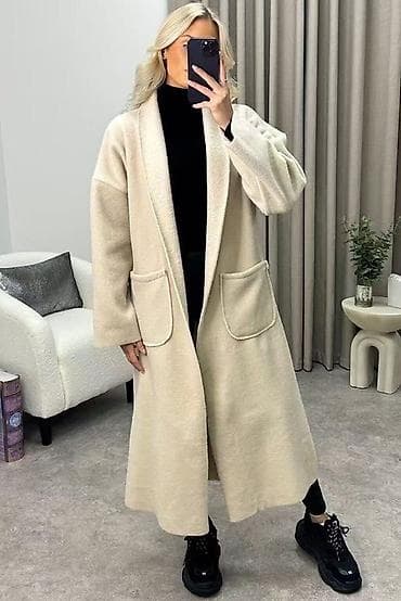 Ženski dugi kaput – oversized kroj - Model: dugi, ravni kroj sa na lalafo.rs — 3 Ženski dugi kaput – oversized kroj - Model: dugi, ravni kroj sa — 3