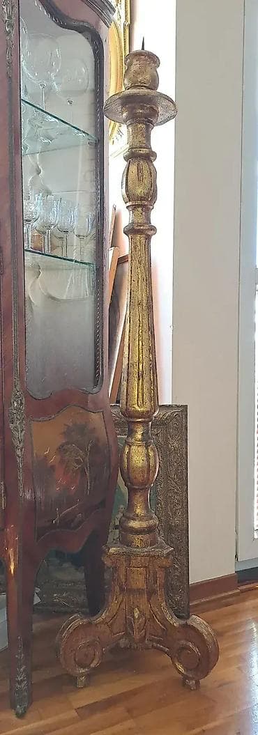 Srari, drveni, veliki svecnjak. Visina 145cm na lalafo.rs — 3 Srari, drveni, veliki svecnjak. Visina 145cm — 3