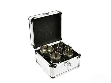 Set krunastih burgija za metal u aluminijumskom koferu - na lalafo.rs Set krunastih burgija za metal u aluminijumskom koferu -