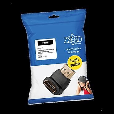 HDMI ugaoni adapter (90 stepeni), pozlaćeni konektori, olakšava na lalafo.rs HDMI ugaoni adapter (90 stepeni), pozlaćeni konektori, olakšava