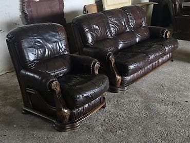 Matresses: Kožna garnitura za dnevni boravak – trosed + 2 fotelje - Materijal at lalafo.rs — 9 Matresses: Kožna garnitura za dnevni boravak – trosed + 2 fotelje - Materijal — 9