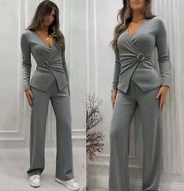 Damski komplet – bluza i pantalone - Model: elegantan dvodelni set od na lalafo.rs — 1 Damski komplet – bluza i pantalone - Model: elegantan dvodelni set od — 1