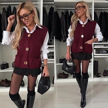 prsluk jaknica mango u: 🔥Pleteni ženski prsluk sa kratkim rukavima i velikim dugmadima 1700 na lalafo.rs — 10 prsluk jaknica mango u: 🔥Pleteni ženski prsluk sa kratkim rukavima i velikim dugmadima 1700 — 10