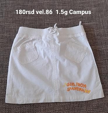 Bela dečja suknjica Campus Baby, veličina 86. - Materijal: 100% na lalafo.rs — 1 Bela dečja suknjica Campus Baby, veličina 86. - Materijal: 100% — 1