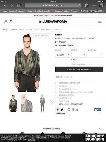 Men's T-shirt Etro, bоја - Zelena na lalafo.rs — 4 Men's T-shirt Etro, bоја - Zelena — 4