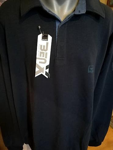 Novi muski duks sa kragnom u velikom broju Benx 5XL Teget na lalafo.rs — 5 Novi muski duks sa kragnom u velikom broju Benx 5XL Teget — 5