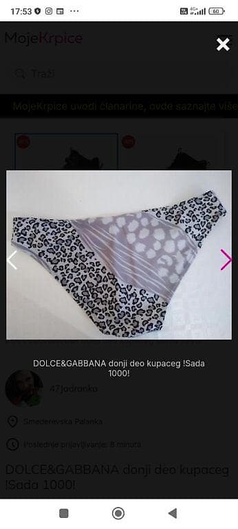 RASPRODAJA!! DOLCE&GABBANA donji deo kupaćeg kostima,Vel L. bez na lalafo.rs — 2 RASPRODAJA!! DOLCE&GABBANA donji deo kupaćeg kostima,Vel L. bez — 2