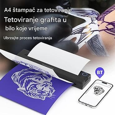 Mini prenosivi A4 štampač za tetoviranje - Prenosivi termalni štampač na lalafo.rs — 2 Mini prenosivi A4 štampač za tetoviranje - Prenosivi termalni štampač — 2