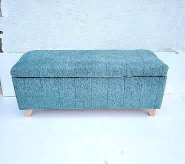 Dugačka tapacirana klupa sa prostorom za odlaganje, presvučena na lalafo.rs — 1 Dugačka tapacirana klupa sa prostorom za odlaganje, presvučena — 1