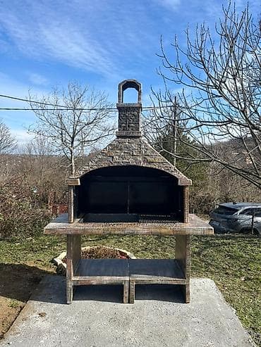 Vrtni roštilj/ognjište sa dimnjakom – masivna spoljašnja jedinica od na lalafo.rs — 4 Vrtni roštilj/ognjište sa dimnjakom – masivna spoljašnja jedinica od — 4