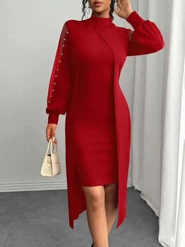 ❤️Elegantna crvena haljina sa asimetričnim preklopom Cena: 3800 din na lalafo.rs ❤️Elegantna crvena haljina sa asimetričnim preklopom Cena: 3800 din