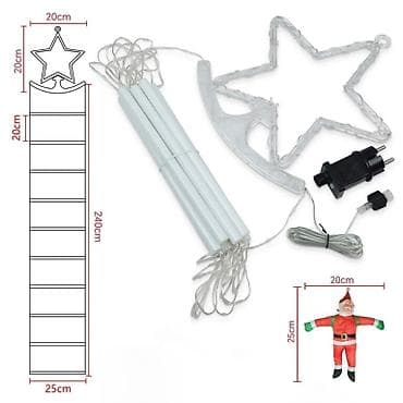 Svetlece merdevine novogodisnja dekoracija 2.4 metra 2.4 metra na lalafo.rs — 1 Svetlece merdevine novogodisnja dekoracija 2.4 metra 2.4 metra — 1