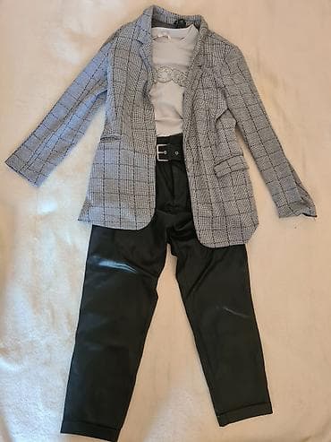 pantalone butiku ali: Ženski sako sa karo (pepita) dezenom u sivo-crnoj kombinaciji. - na lalafo.rs — 2 pantalone butiku ali: Ženski sako sa karo (pepita) dezenom u sivo-crnoj kombinaciji. - — 2